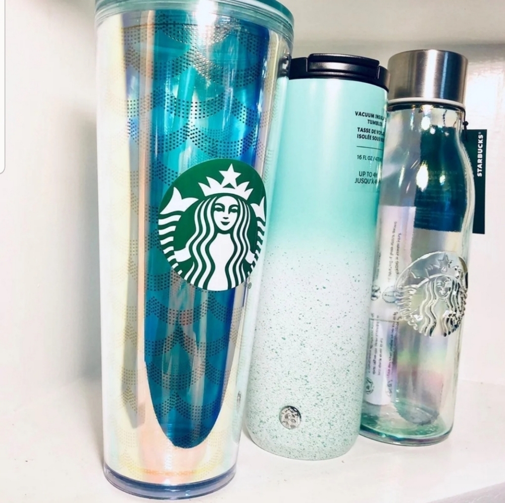 NWT set of 3 starbucks 2019 HTF irradesent set - Picture 2 of 8